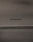 Shiny Calfskin Crocodile Embossed Small Hourglass Top Handle Bag BLCG Grey