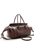 Supple Shiny Lambskin Medium New Luggage Brick