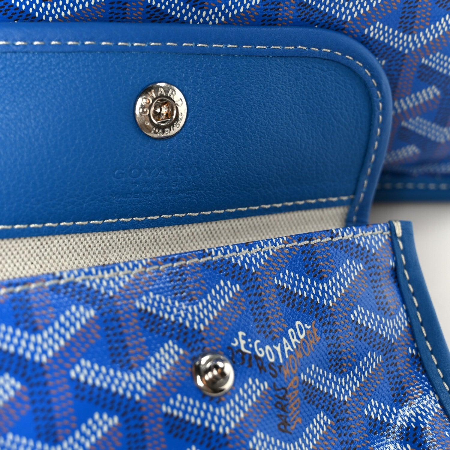 Goyardine Reversible Mini Anjou Sky Blue