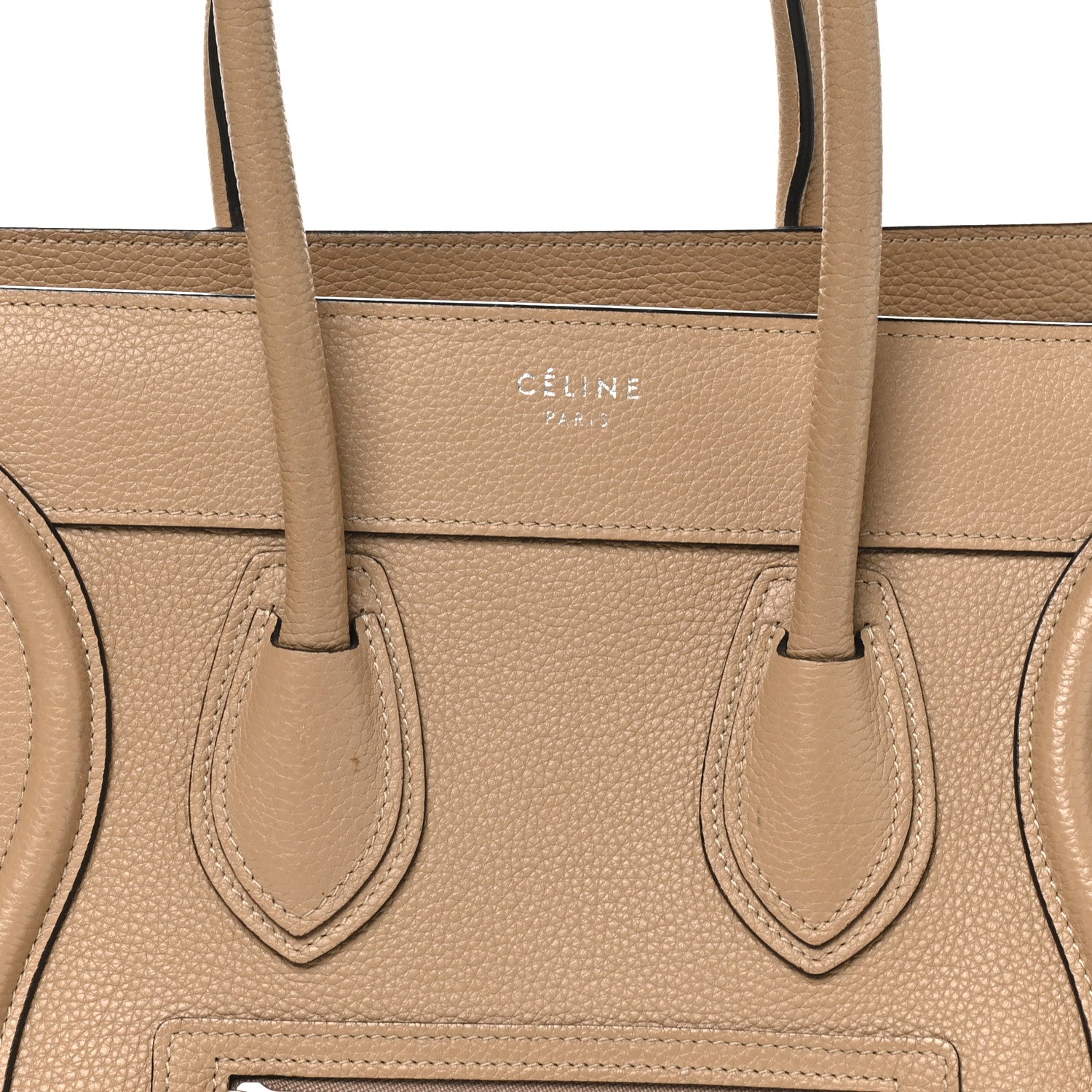 Drummed Calfskin Micro Luggage Dune