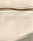 Patent Maxi Intrecciato Cassette Crossbody Bag White