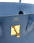 Epsom Birkin 35 Bleu Agate