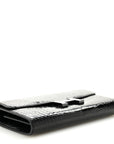 Shiny Alligator Monochrome Constance Long Wallet Black