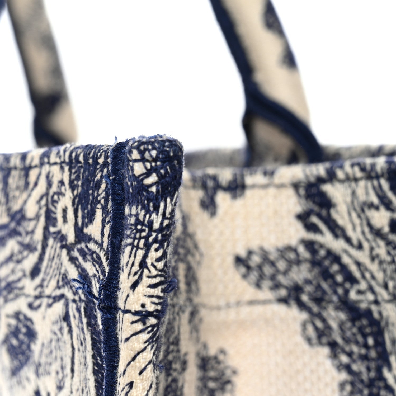 Canvas Embroidered Large D1ORiviera Toile De Jouy Book Tote Blue