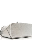 Laminated Lambskin Mini Puzzle Edge Bag Silver