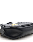 Calfskin Matelasse Mini GG Marmont Chain Shoulder Bag Black