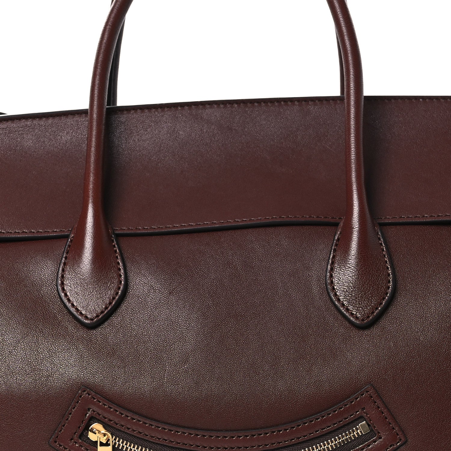 Supple Shiny Lambskin Medium Smiling New Luggage Brick