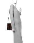 Shearling Vitello Dolce F is FNDI Macro FF 1974 Mini Mon Tresor Bucket Bag Tobacco Black