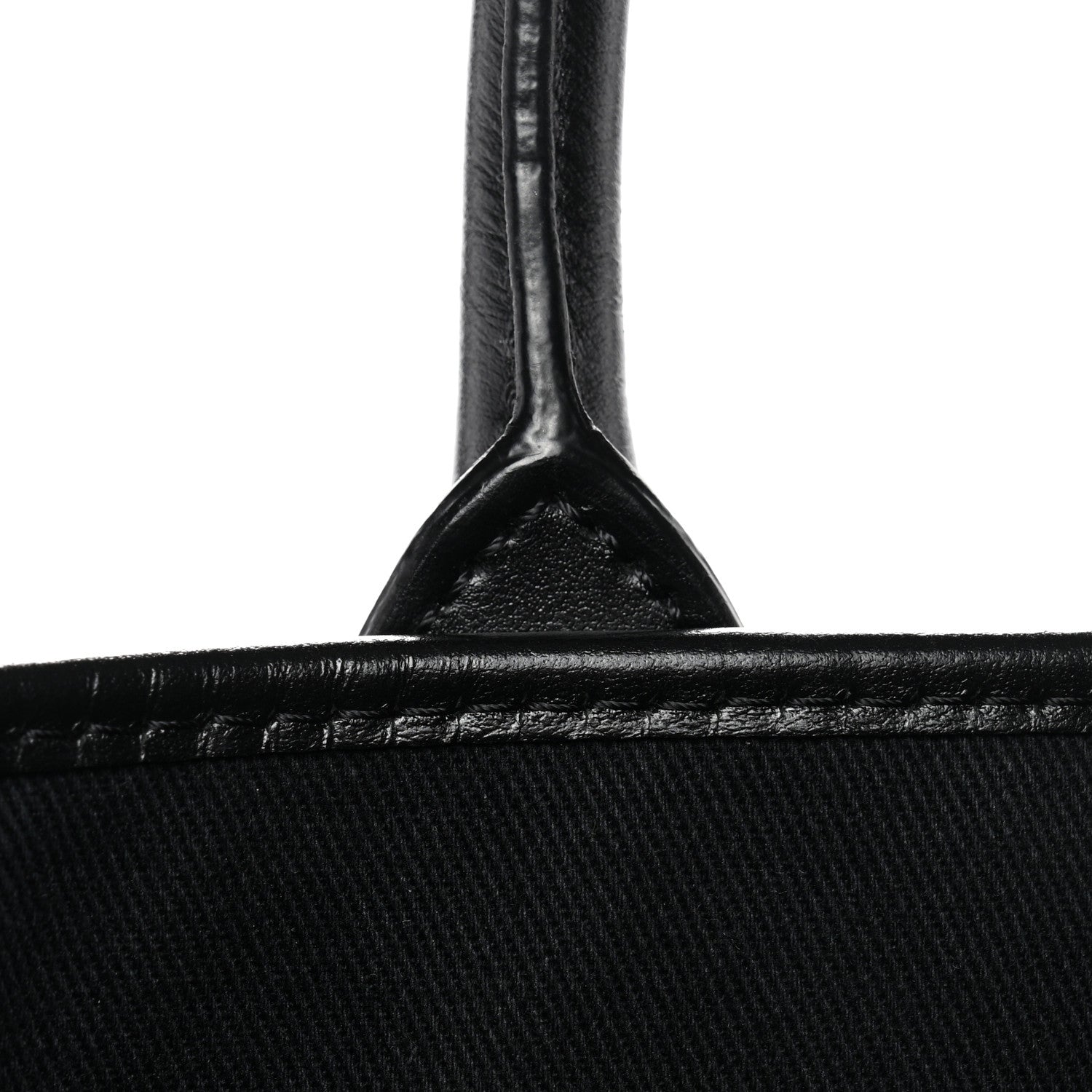 Coated Canvas Calfskin La Greca Signature Tote Bag Black Khaki