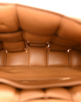 Nappa Maxi Intreccio Padded Cassette Crossbody Bag Caramel