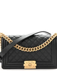 Caviar Quilted Medium Boy Flap Black