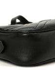 Calfskin Matelasse Mini GG Marmont Chain Shoulder Bag Black