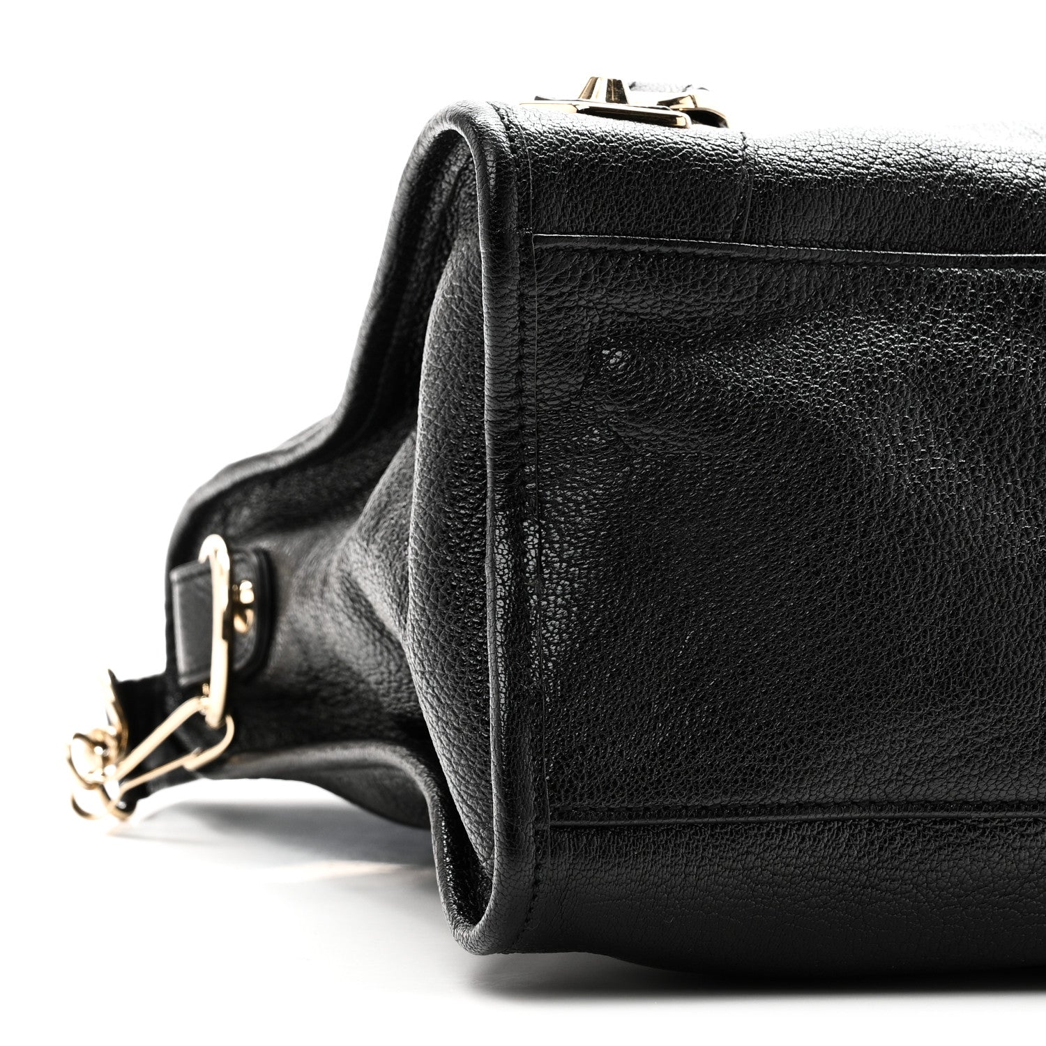 Chevre Gold Metallic Edge Hardware City Black