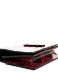 Ayers Monogram Toy Kate Strap Wallet Black Red