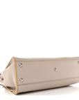 Vitello Seta Burro Medium Peekaboo Iconic Satchel Grigio Polvere Mattone