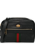 Calfskin Web Mini Ophidia Shoulder Bag Black