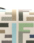 Canvas Vitello Seta FF Multicolor Embroidered Baguette Grezzo Multicolor Latte