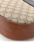 GG Supreme Monogram Web Medium Padlock Messenger Shoulder Bag Black