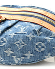 Monogram Denim High Rise Bumbag Blue