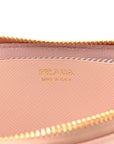 Saffiano Shearling Triangle Mini Pouch Orchidea