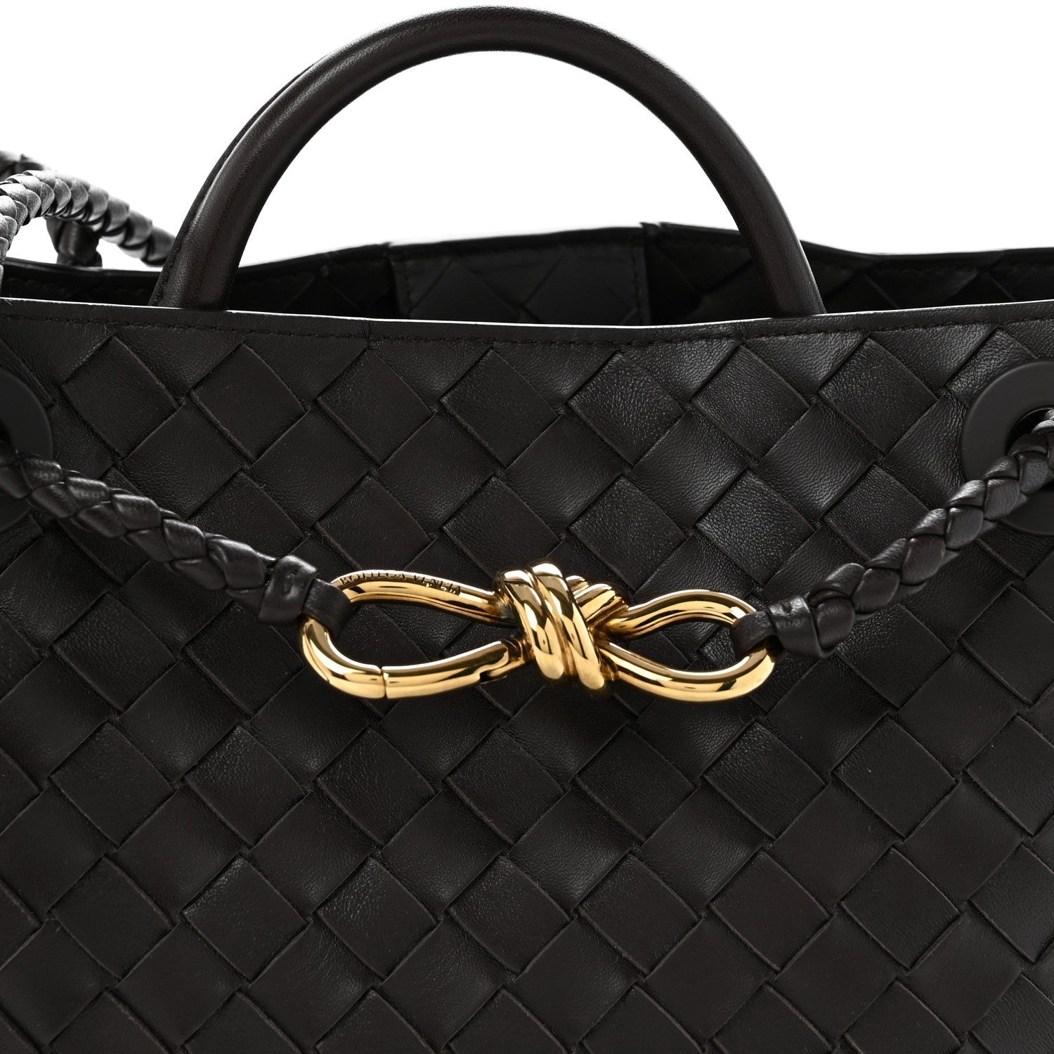 Nappa Intrecciato Small Andiamo Shoulder Bag Fondant