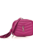 Grain De Poudre Matelasse Monogram Baby Lou Camera Bag Electric Fuxia