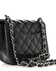 Lambskin Quilted Mini Square Flap Black
