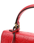 GCCIssima Signature Small Padlock Top Handle Bag Hibiscus Red