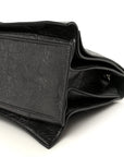 Metallic Crushed Calfskin Large Crush Chain Bag Steel Grey
