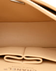 Caviar Quilted Small Double Flap Beige