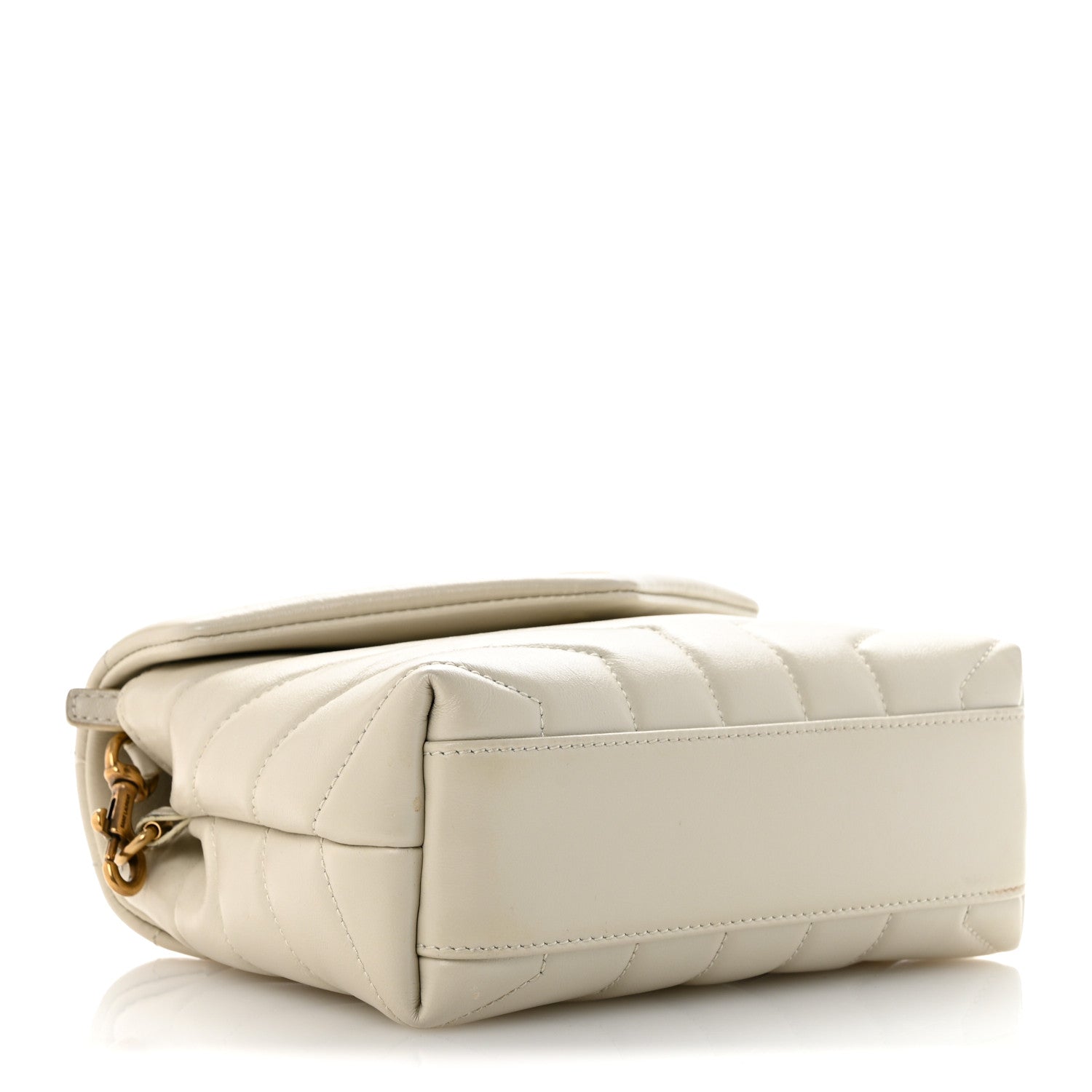 Calfskin Y Quilted Monogram Toy Loulou Crossbody Bag Crema Soft