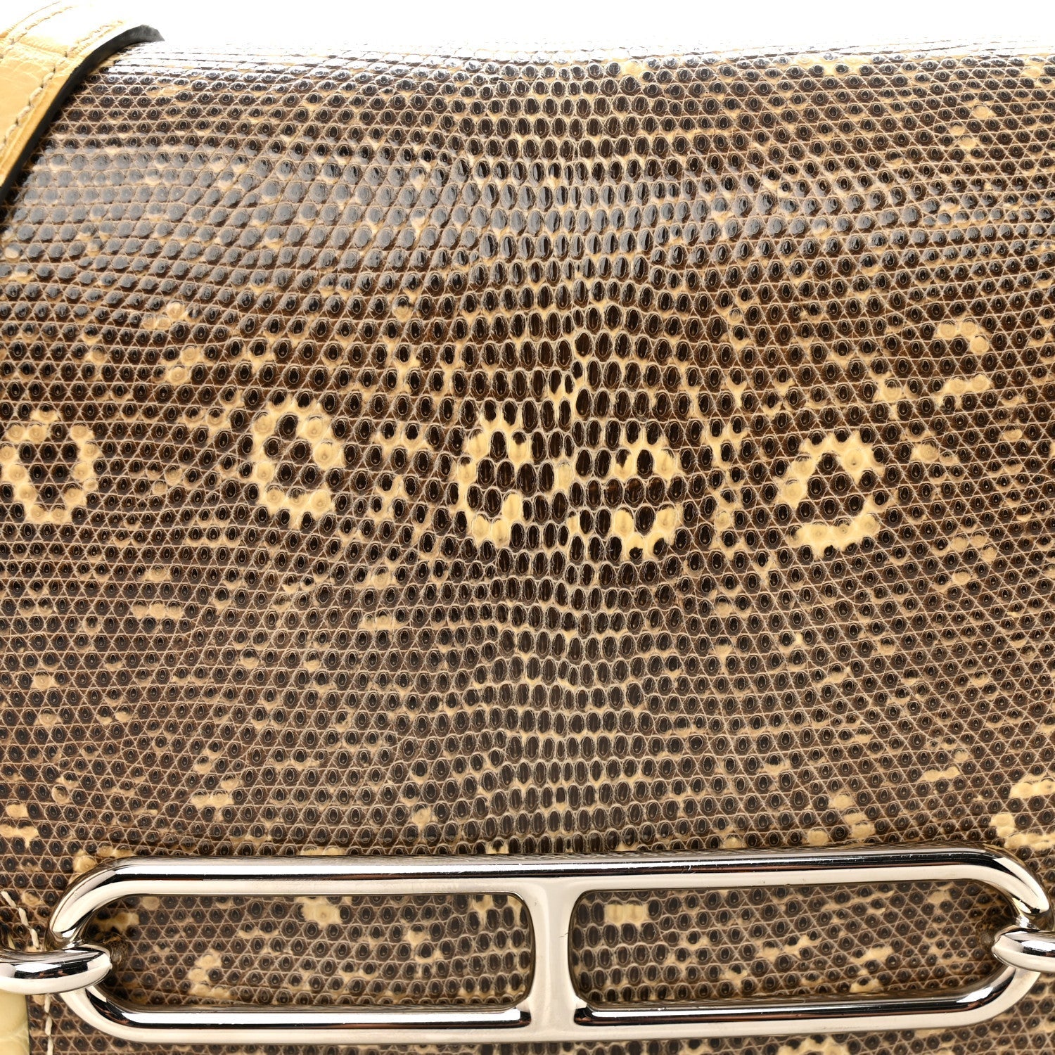 Matte Alligator Lizard Mini Sac Roulis Ombre Vanille