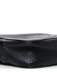 Pebbled Calfskin Small Soho Disco Bag Black