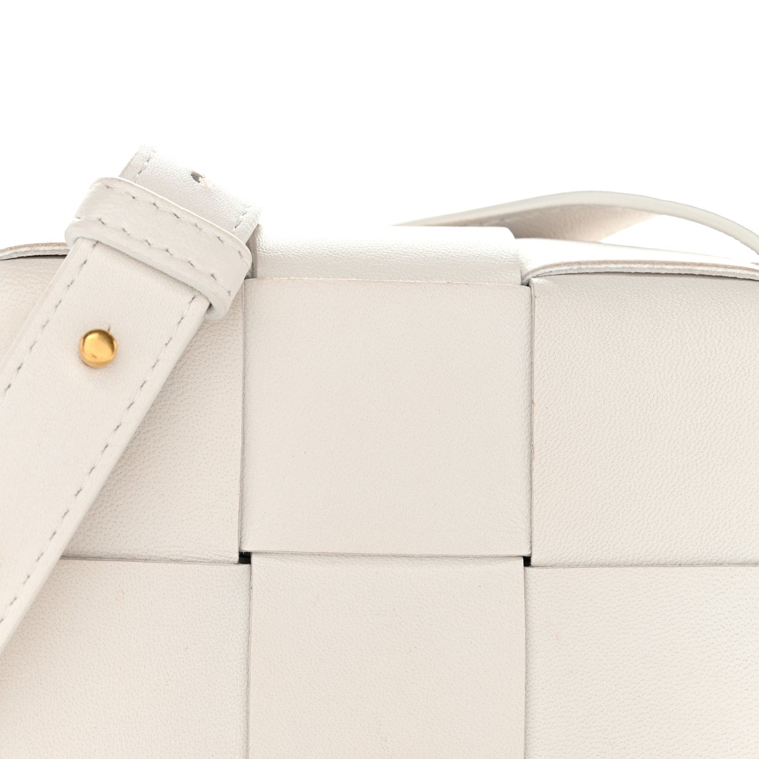 Lambskin Maxi Intreccio Candy Cassette Crossbody Bag Chalk