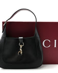 Calfskin Small Jackie Shoulder Bag Black