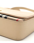 Grainy Calfskin Vintage Check Hampshire Crossbody Beige