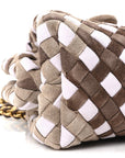 Suede Intrecciato Small The Lauren 1980 Clutch With Chain Praline Musk Washed Brownie