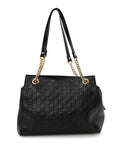 GCCIssima Signature Medium Shoulder Tote Bag Black