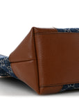 New Denim GG Monogram Medium Ophidia Shopping Tote Blue Tea Cuir