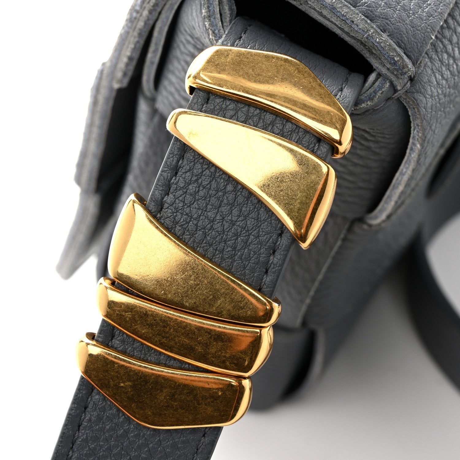 Grained Calfskin Maxi Intrecciato Cassette Crossbody Bag Thunder