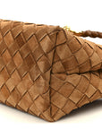 Suede Intrecciato Small Andiamo Shoulder Bag Amber