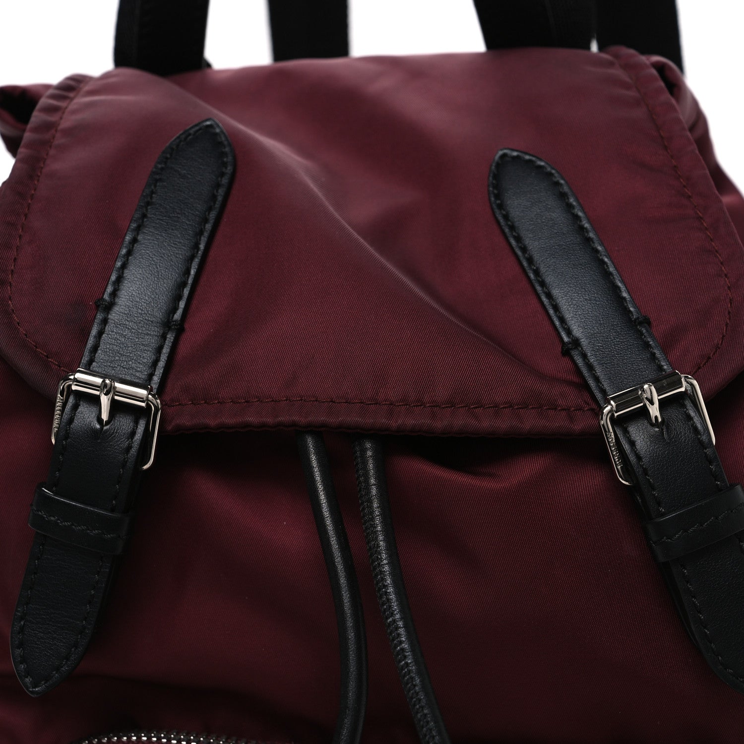 Nylon Medium Rucksack Backpack Burgundy Red