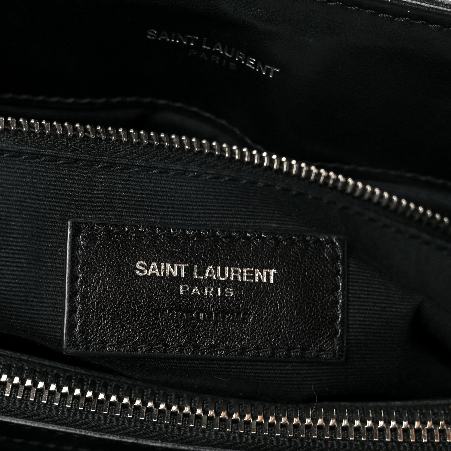 Calfskin Y Quilted Monogram Medium Loulou Chain Satchel Black