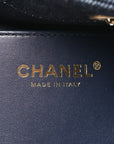 Denim Quilted Mini CHNL 25 Handbag Dark Blue