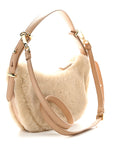 Shearling Arque Shoulder Bag Ecru Noisette