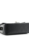 Lambskin Quilted Mini Rectangular Flap Black