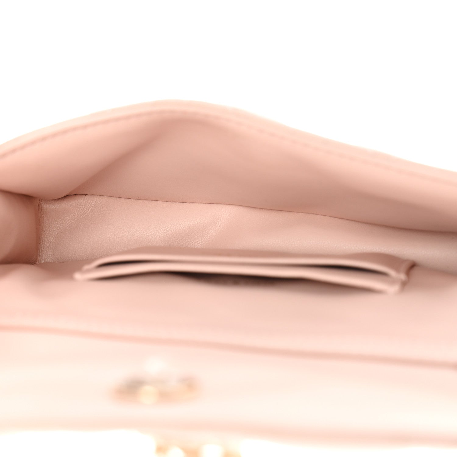 Lambskin Cannage D1OR Talk Phone Pouch Rose Poudre