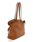 Calfskin Large Flamenco Knot Bag Warm Desert