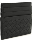 Nappa Intrecciato Card Holder Ardoise