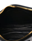 Soft Calfskin Arque Shoulder Bag Black